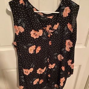torrid black floral tank